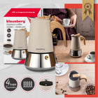 Kawiarka Klausberg KB-7994 4 filiżanki Moka Indukcja Gaz Stal Premium zaparzacz do kawy 200 ml, kafetiera beżowa