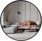 Lustro okrągłe w metalowej ramie 50 CM ścienne wiszące loft arventa style zwierciadło dekoracyjne do salonu przedpokoju