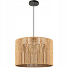 Lampa Wisząca Boho Nowoczesna E27 Drewniana Do Salonu Loft Toolight oprawa sufitowa, klosz 25 cm, 1 punkt świetlny, 60