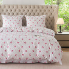 Komplet Pościeli 160x200 z 2 Poszewkami 70x80 w Kokardki pink bows bielizna sypialniana, tekstylia na łóżko, różowy