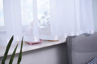 Firana przelotki 300x160 cm woalowa gładka kółka firanka biała klasyczna, dekoracja okienna