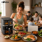 Frytkownica beztłuszczowa Dwukomorowa 10l Air Fryer Comida 2500W 10xprogram czarny