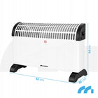 GRZEJNIK ELEKTRYCZNY ENERGOOSZCZĘDNY TERMOSTAT KONWEKTOR MOCNY 2000W 52 mm 34 mm grzewcza biały