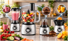 Robot kuchenny wielofunkcyjny 1800W blender wyciskarka malakser szatkownica nominalna czarny