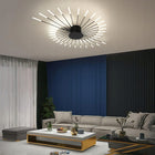 Lampa sufitowa LED żyrandol czarna wisząca do salonu nowoczesna 4500K 42W oprawa oświetleniowa metalowa 128 cm z