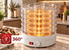 Suszarka do żywności fresh dryer 500 w 5 sit regulacja temperatury grzyby, owoce, warzywa i zioła, dehydrator BPA free