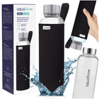 Szklana butelka AquaFloow z etui 700ml bidon szklany na wodę napoje 0,7l pojemnik wielokrotnego użytku do pracy, szkoły