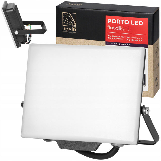 Halogen naświetlacz LED 30W 2400lm bezramkowy lampa zewnętrzna 4000K IP65 reflektor do ogrodu, garażu i podjazdu, światło neutralne