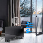 Grzejnik elektryczny konwektorowy szklany EVI aż 2400W energooszczędny+WiFi 835 mm 450 mm grzewcza czarny