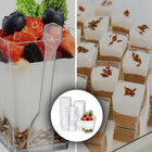 PUCHARKI DO DESERKÓW MONOPORCJI FINGERFOOD DEGUSTACJI Z WIECZKIEM 50szt kubeczki na lody i pudding, bezbarwne naczynia