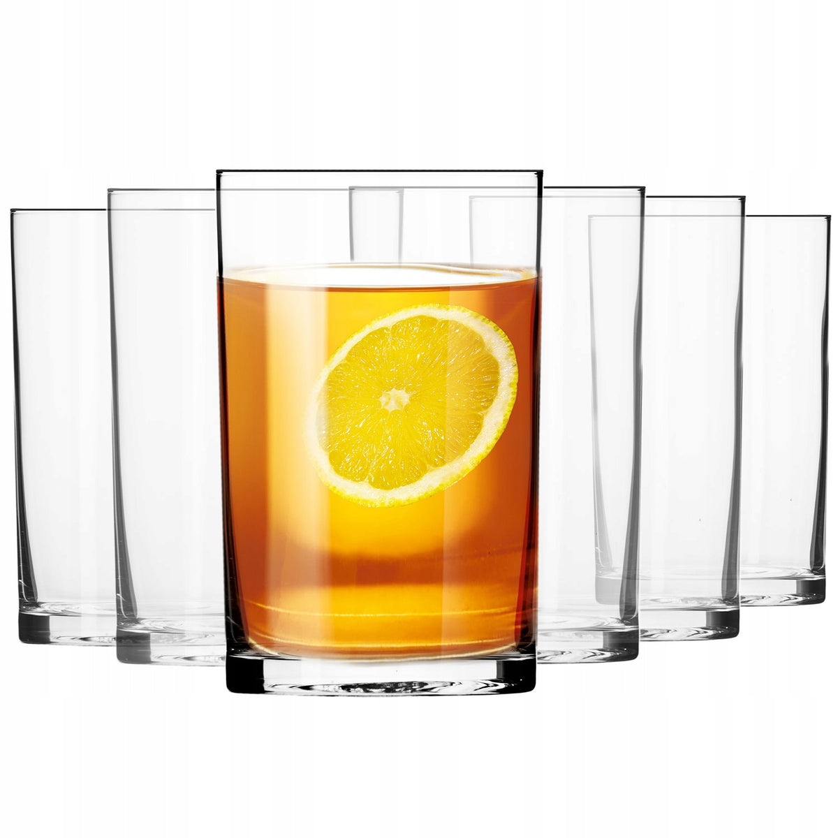 Szklanki do herbaty kawy Basic KROSNO 6szt 270ml proste klasyczne na kompot bezbarwne szkło, można myć w zmywarce