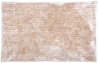 Dywanik Łazienkowy Antypoślizgowy Beżowy Puszysty Shaggy Chenille 50x80cm mata podłogowa z poliestru do stóp po kąpieli