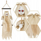 Interaktywna wisząca dekoracja dziewczynka na huśtawce 75 CM halloween ozdoba halloweenowa, straszak na imprezę