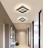 Lampa sufitowa LED plafon panel sufitowy czarny kwadrat natynkowy 24W oświetlenie do wnętrz, neutralna barwa światła