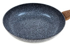 3 x Patelnia CERAMICZNA GRANITOWA INDUKCJA GAZ zestaw do smażenia, średnice 20, 24 i 28 cm, szare