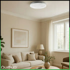 Plafon LED Lampa Sufitowa Natynkowa 48W IP44 CCT 38cm + pilot NIE mruga okrągła biała oprawa do łazienki ze zmienną