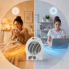 Termowentylator farelka grzejnik elektryczny 2000W 3 poziomy z termostatem biały piecyk pokojowy z grzałką spiralną