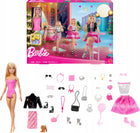 LALKA BARBIE ADWENTOWY KALENDARZ MODOWY 24 niespodzianki + lalka JFL63 stojący