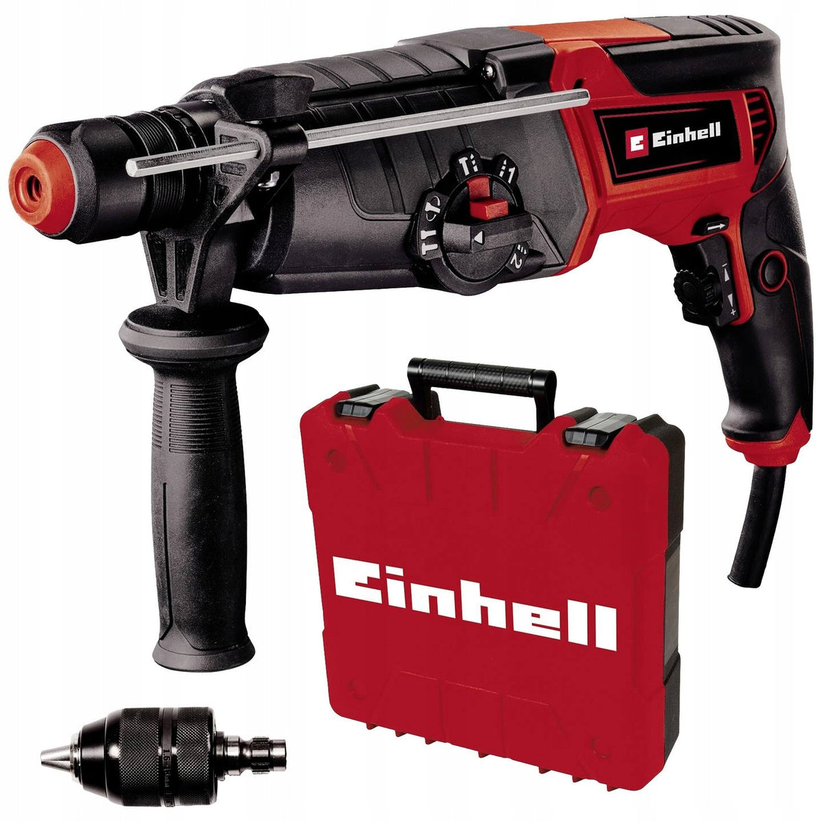 Einhell młot udarowo-obrotowy 5 funkcji expert te-rh 950 5F 900 w walizka wiertarka SDS Plus do betonu 26 mm, 3 J