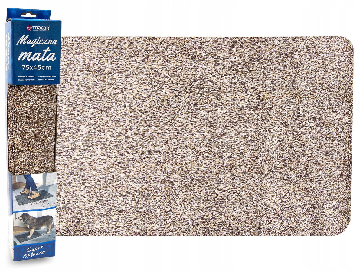 Wycieraczka magiczna mata do butów magic step MAT dywanik clean step gumowa do przedpokoju beżowa 45x75 cm