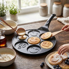 PATELNIA DO PANCAKES NALEŚNIKÓW JAJEK Placków Smażenia MINI ŚMIESZNE BUŹKI do omletów i racuchów, powłoka
