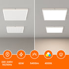 Panel LED Natynkowy 60W Biały 60x60cm Plafon 4000K Lampa Sufitowa Kwadrat oprawa do wnętrz, zintegrowane źródło światła