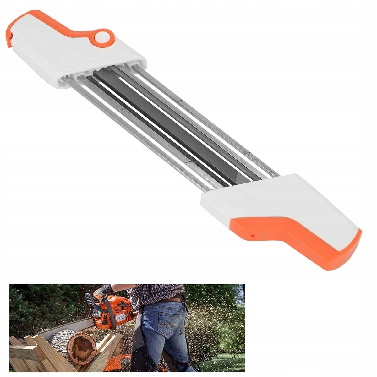 2w1 Ostrzałka do łańcucha 4,0mm 3/8''P do Stihl prowadnik