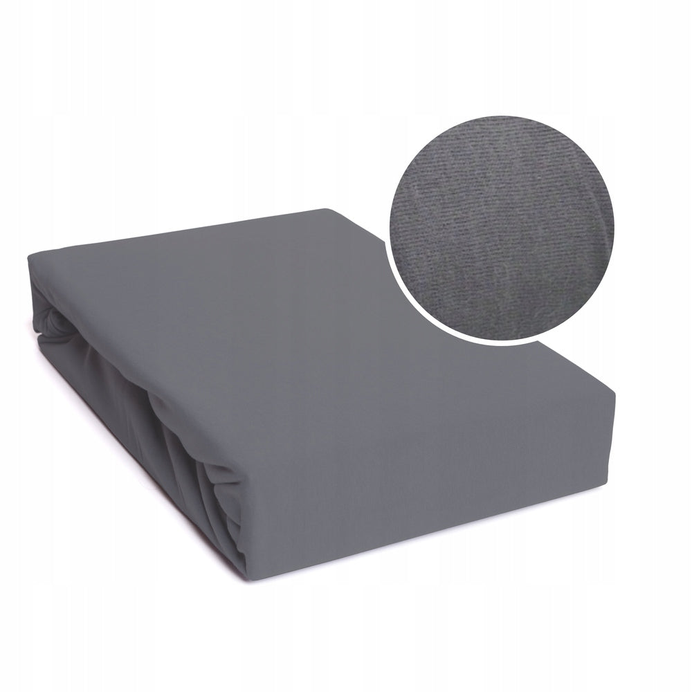 Prześcieradło JERSEY 160x200 Z GUMKĄ 100% BAWEŁNA naciągane na materac do 20 cm, białe