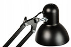 LAMPKA NOCNA NA BIURKO BIURKOWA DO CZYTANIA KREŚLARSKA KABEL 180CM E27 2w1 czarna oprawa stołowa, zasilanie sieciowe