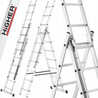 Drabina aluminiowa wielofunkcyjna z adaptacją na schody 3x7 higher 150kg drabinka do prac remontowych i budowlanych
