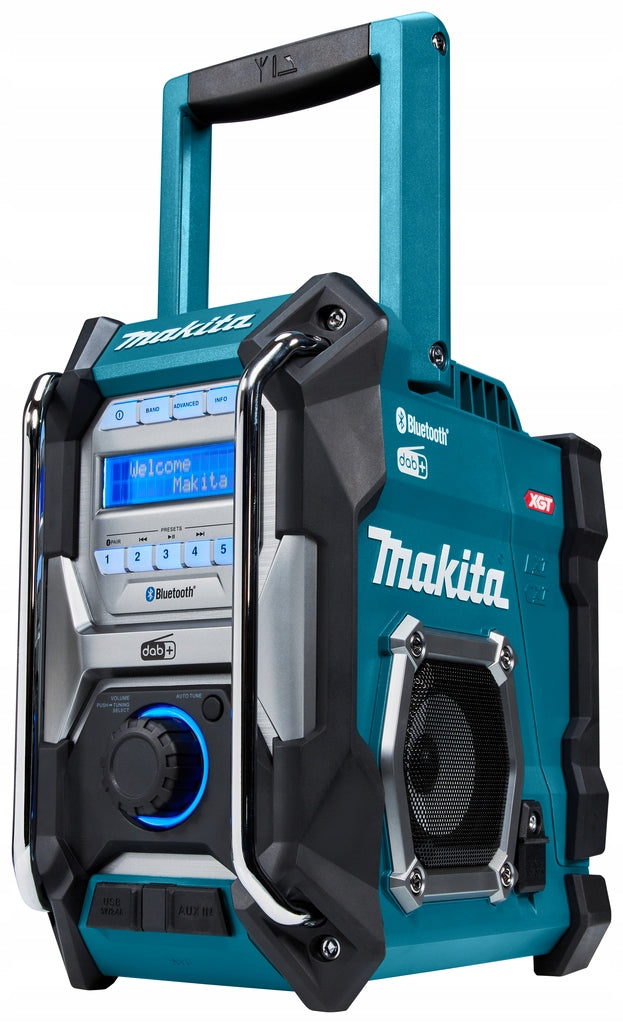Makita radio budowlane bluetooth MR004G odbiornik dźwięku do warsztatu, kompatybilny z akumulatorami