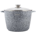 Garnek tradycyjny granitowy aluminiowy kociołek na GAZ indukcja ofenbach 24 cm, 6,2 l, z pokrywą, do piekarnika