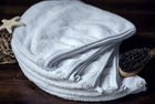 Tuva Home Turban na Włosy Ręcznik na Głowę 100% Bawełna Biały na Guzik Czepek do suszenia po kąpieli, chłonny 300-400