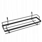 Reling kuchenny czarny reling z haczykami i półkami zestaw kuchenny Tadar organizer ścienny, uchwyt na przybory, 78 cm