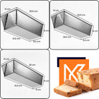 Blacha forma do pieczenia chleba keksówka do ciasta blaszka zestaw XXL 3szt metalowe foremki do wypieków 35 x 12 x 8 cm