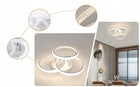 Lampa Sufitowa LED Okrągły Żyrandol Ring Biały Nowoczesny 40W 4500K oprawa do salonu, do jadalni, 3 punkty światła