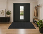 Wycieraczka pod drzwi zewnętrzna wewnętrzna gumowa antypoślizgowa 80x120 mata wejściowa do domu, czarna, grubość 10 mm