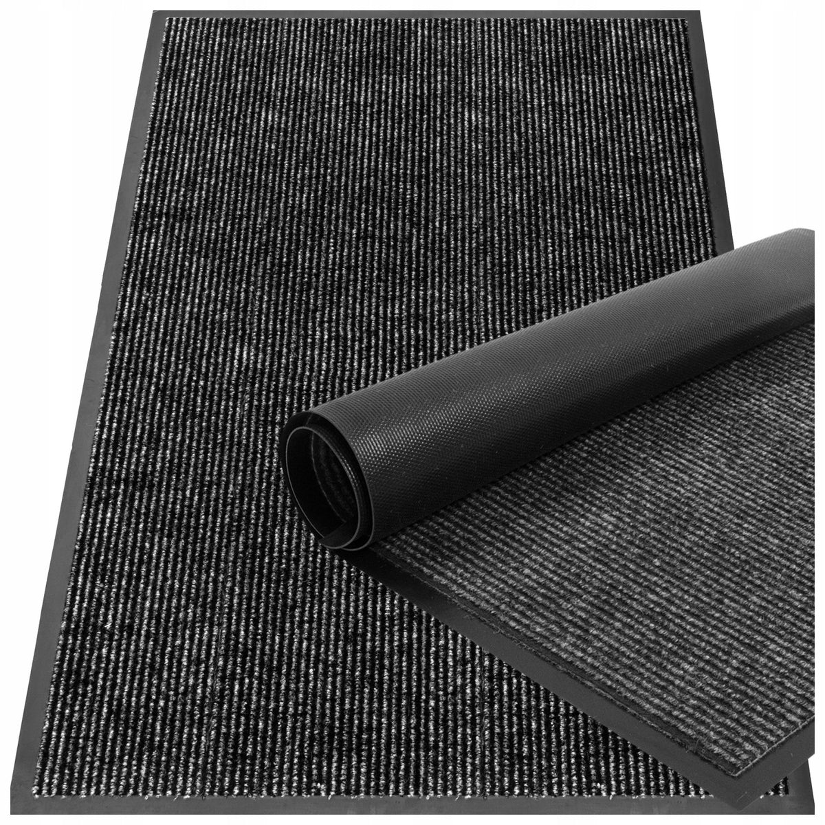 Wycieraczka wejściowa do butów chłonna mata pod drzwi duża 80x120cm szara dywanik tekstylno-pvc, wewnętrzny, grubość 7