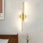 Kinkiet LED lampa ścienna złota nowoczesna do salonu korytarza 24W 4500K 60cm oprawa aluminiowa 2 punkty świetlne