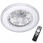 Lampa z wiatrakiem sufitowa LED regulacja plafon 48W 3 barwy cichy + pilot wentylator z oświetleniem do pokoju, biały