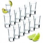 KIELISZKI DO WÓDKI SZKLANE KLASYCZNE SHOTÓW NALEWEK 25ml KOMPLET 12szt na likier, koktajle, bezbarwne, można myć w