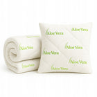 Zestaw Całoroczny Aloe Vera Kołdra 160x200 + Poduszka 70x80 antyalegiczny mikrofibra, biała, komplet do spania, wkład
