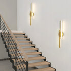 Kinkiet LED lampa ścienna złota nowoczesna do salonu korytarza 24W 4500K 60cm oprawa aluminiowa 2 punkty świetlne