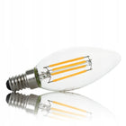10x Żarówka LED E14 Filament 4W Edison C35 świeczka ciepła ozdobna żyrandol źródło światła do lamp i kinkietów, 2700 K
