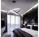 Lampa Wisząca LED Sufitowa Żyrandol 61cm 49W 3 Barwy Nowoczesna Czarna Ring oświetlenie do salonu i jadalni