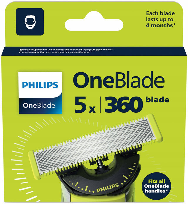 Ostrza do golarki philips OneBlade 360 QP450/50 (5 szt.) 8720689061179 głowica do golarki srebrny golarka