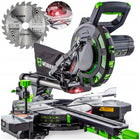 Piła ukosowa z posuwem ukośnica do drewna 1700W + laser + tarcza 210mm 24T przecinarka do desek i listew, cięcie 340