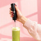 Spieniacz do mleka i matchy elektryczny USB +2 saszetki matcha latte ręczny czarny
