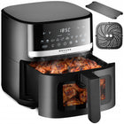 Frytkownica beztłuszczowa duża 5l AIR fryer frytownica mocna 1500W mozano czarny