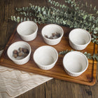 6 x kokilka naczynie żaroodporne zestaw do zapiekania 9 cm miski livello foremki porcelanowe do sufletu, 180 ml, do